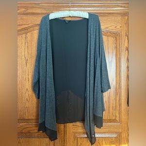 Lane Bryant Open Front Cardigan in Gray
